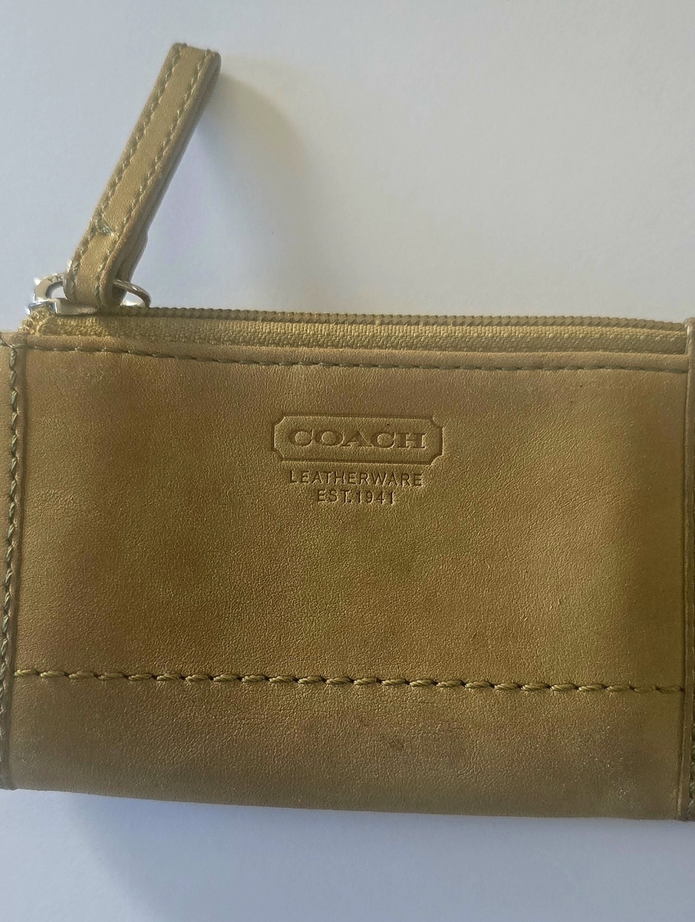 Coach Leather Wristlet Wallet in Green